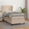 Image de vidaXL Boxspring met matras kunstleer cappuccinokleurig 90x200 cm3128894