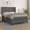 Image de vidaXL Boxspring met matras kunstleer grijs 140x200 cm3128917