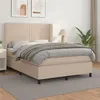 Image de vidaXL Boxspring met matras kunstleer cappuccinokleurig 140x200 cm3128918