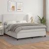 Image de vidaXL Boxspring met matras kunstleer wit 160x200 cm3128920