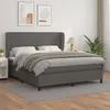 Image de vidaXL Boxspring met matras kunstleer grijs 180x200 cm3128929
