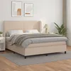 Image de vidaXL Boxspring met matras kunstleer cappuccinokleurig 180x200 cm3128930