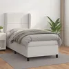Image de vidaXL Boxspring met matras kunstleer wit 100x200 cm3128956