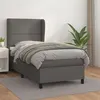 Image de vidaXL Boxspring met matras kunstleer grijs 100x200 cm3128959
