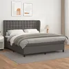 Image de vidaXL Boxspring met matras kunstleer grijs 160x200 cm3129043