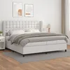 Image de vidaXL Boxspring met matras kunstleer wit 200x200 cm3129052