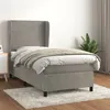 Image de vidaXL Boxspring met matras fluweel lichtgrijs 90x190 cm3129063