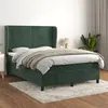 Image de vidaXL Boxspring met matras fluweel donkergroen 140x190 cm3129090