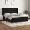Image de vidaXL Boxspring met matras fluweel zwart 160x200 cm3129101