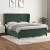 Image de vidaXL Boxspring met matras fluweel donkergroen 180x200 cm3129108