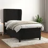 Image de vidaXL Boxspring met matras fluweel zwart 90x190 cm3129125