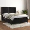 Image de vidaXL Boxspring met matras fluweel zwart 140x190 cm3129149