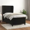 Image de vidaXL Boxspring met matras fluweel zwart 80x200 cm3129179