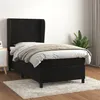 Image de vidaXL Boxspring met matras fluweel zwart 100x200 cm3129197