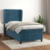 Image de vidaXL Boxspring met matras fluweel donkerblauw 100x200 cm3129199