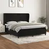 Image de vidaXL Boxspring met matras fluweel zwart 160x200 cm3129221