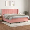 Image de vidaXL Boxspring met matras fluweel roze 200x200 cm3129236