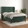 Image de vidaXL Boxspring met matras fluweel donkergroen 140x190 cm3129270