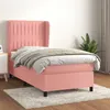 Image de vidaXL Boxspring met matras fluweel roze 100x200 cm3129320
