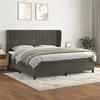 Image de vidaXL Boxspring met matras fluweel donkergrijs 200x200 cm3129352