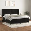 Image de vidaXL Boxspring met matras fluweel zwart 200x200 cm3129353