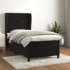 Image de vidaXL Boxspring met matras fluweel zwart 100x200 cm3129377