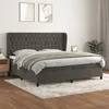 Image de vidaXL Boxspring met matras fluweel donkergrijs 200x200 cm3129412