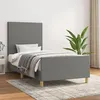 Image de vidaXL Bedframe zonder matras 80x200 cm stof donkergrijs3124848