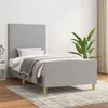 Image de vidaXL Bedframe zonder matras 90x200 cm stof lichtgrijs3124863