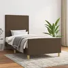 Image de vidaXL Bedframe zonder matras 90x200 cm stof donkerbruin3124866