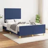 Image de vidaXL Bedframe zonder matras 120x200 cm stof blauw3124885