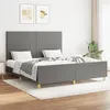 Image de vidaXL Bedframe zonder matras stof donkergrijs 160x200 cm3124904
