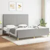 Image de vidaXL Bedframe zonder matras stof lichtgrijs 180x200 cm3124911