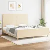 Image de vidaXL Bedframe zonder matras stof cràmekleurig 180x200 cm3124916
