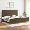 Image de vidaXL Bedframe zonder matras stof donkerbruin 200x200 cm3124922