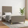 Image de vidaXL Bedframe zonder matras 100x200 cm stof taupe3124956