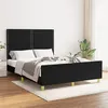 Image de vidaXL Bedframe zonder matras stof zwart 140x200 cm3124978