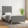 Image de vidaXL Bedframe zonder matras 80x200 cm stof donkergrijs3125010