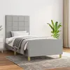 Image de vidaXL Bedframe zonder matras 90x190 cm stof lichtgrijs3125017