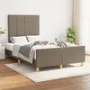 Image de vidaXL Bedframe zonder matras 120x200 cm stof taupe3125045
