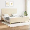 Image de vidaXL Bedframe zonder matras stof cràmekleurig 160x200 cm3125070