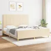 Image de vidaXL Bedframe zonder matras stof cràmekleurig 180x200 cm3125078