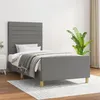 Image de vidaXL Bedframe zonder matras 90x200 cm stof donkergrijs3125107