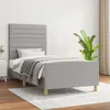 Image de vidaXL Bedframe zonder matras 100x200 cm stof lichtgrijs3125114