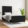 Image de vidaXL Bedframe zonder matras 100x200 cm stof zwart3125116
