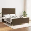 Image de vidaXL Bedframe zonder matras stof donkerbruin 140x190 cm3125133