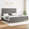 Image de vidaXL Bedframe zonder matras stof donkergrijs 160x200 cm3125147