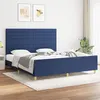Image de vidaXL Bedframe zonder matras stof blauw 180x200 cm3125160