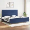 Image de vidaXL Bedframe zonder matras stof blauw 200x200 cm3125168