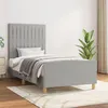 Image de vidaXL Bedframe zonder matras 80x200 cm stof lichtgrijs3125171
